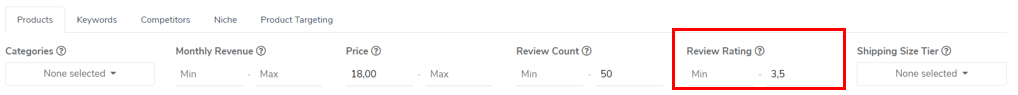 Review rating Helium 10 Blackbox